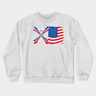 Assyrian American Flags Crewneck Sweatshirt